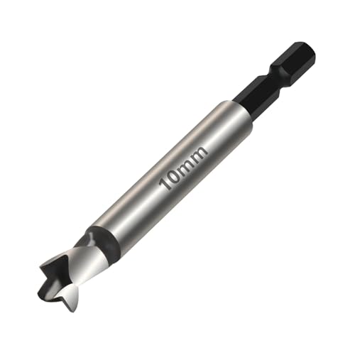 1 Stück 6–40 mm Holzbearbeitungswerkzeuge Lochsäge Scharnier Bohrer Bits 1/4 Zoll (6,35 mm) Sechskantschaft Hartstahl Cutter(10mm) von MULONGOR