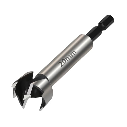 1 Stück 6–40 mm Holzbearbeitungswerkzeuge Lochsäge Scharnier Bohrer Bits 1/4 Zoll (6,35 mm) Sechskantschaft Hartstahl Cutter(20mm) von MULONGOR