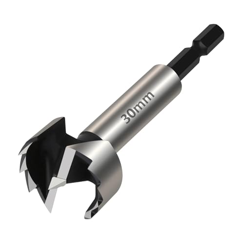 1 Stück 6–40 mm Holzbearbeitungswerkzeuge Lochsäge Scharnier Bohrer Bits 1/4 Zoll (6,35 mm) Sechskantschaft Hartstahl Cutter(30mm) von MULONGOR