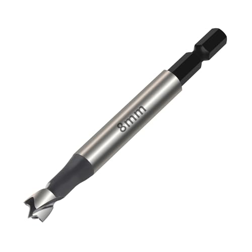 1 Stück 6–40 mm Holzbearbeitungswerkzeuge Lochsäge Scharnier Bohrer Bits 1/4 Zoll (6,35 mm) Sechskantschaft Hartstahl Cutter(8mm) von MULONGOR