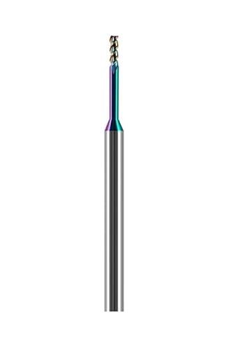 1 Stück HRC55/60/65 2/3/4-Flöten Wolframstahl Hartmetall Nanobeschichtung Flachboden Tiefe Nut CNC Mechanische Fräserwerkzeuge(Blue Coating 4F,2.0x15Cx4Dx50L) von MULONGOR
