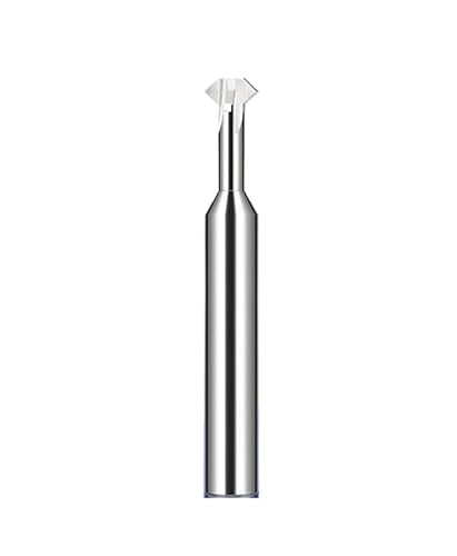 1 Stück HRC60 4F Wolframstahl-Karbide 90° oberer und unterer innerer Loch-Anfasfräser CNC-doppelseitiges T-förmiges Werkzeug(For Aluminium,4.0 xD4 x50L) von MULONGOR