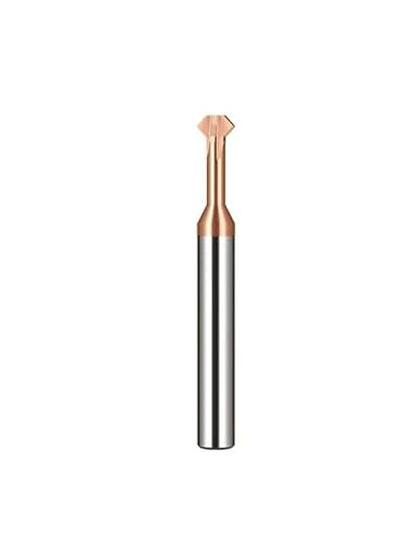 1 Stück HRC60 4F Wolframstahl-Karbide 90° oberer und unterer innerer Loch-Anfasfräser CNC-doppelseitiges T-förmiges Werkzeug(For Steel,10 xD10 x75L) von MULONGOR
