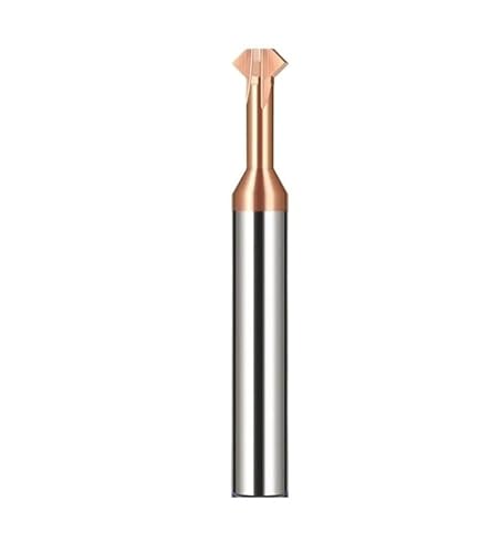 1 Stück HRC60 4F Wolframstahl-Karbide 90° oberer und unterer innerer Loch-Anfasfräser CNC-doppelseitiges T-förmiges Werkzeug(For Steel,2.5 xD4 x50L) von MULONGOR