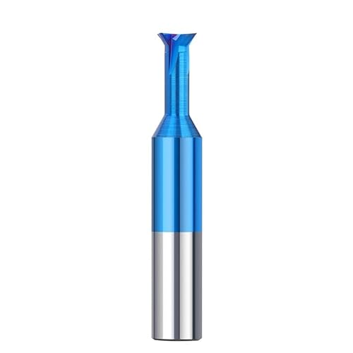1 Stück Schaftfräser 45 60 Grad Hartmetall-Schwalbenschwanzfräser Schlitzbearbeitungswerkzeug for Metall-CNC-Werkzeuge 1,5–16 mm(NANO BLUE Coating,14mm) von MULONGOR