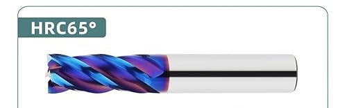 1 stück 55 °/65 ° Fräsen Hartmetall-schaftfräser aus legiertem Wolframstahl, Schneidwerkzeug, 2/4 Flöten, for CNC-Bearbeitung, Beschichtung, flacher Schaftfräser(D5xD6x13x50L,1pc HRC65 4F) von MULONGOR