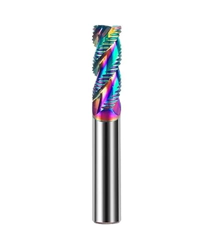 1 stück Bunte Beschichtung HRC60 3-Flöten Grobfräser Wolframstahl Hartmetall for Aluminium CNC Bearbeitung Schaftfräser Werkzeuge(16x45x16Dx100L) von MULONGOR