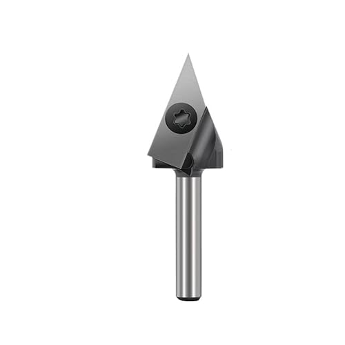 1 stücke Fräser Einsatz CNC Router Bit 6mm 1/4 Schaft V Nut Router Bit for Holzbearbeitung 2D/3D Gravur Cutter(6mm Shank 60D) von MULONGOR