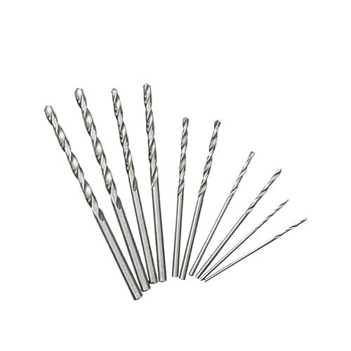 10/40PC 0,8-3,0mm Spiralbohrer/Mikro-Aluminium-Handbohrer Schnellspannbohrfutter Reibahle Handspiralbohrer Klemmung(10pcs HSS M35) von MULONGOR