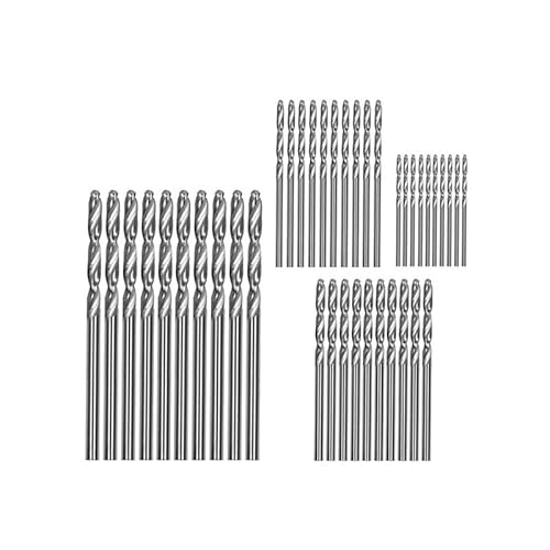 10/40PC 0,8-3,0mm Spiralbohrer/Mikro-Aluminium-Handbohrer Schnellspannbohrfutter Reibahle Handspiralbohrer Klemmung(40pcs HSS 4241) von MULONGOR