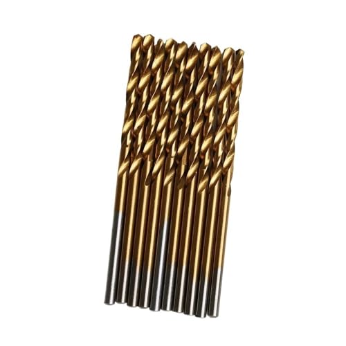 10 STÜCKE 1-10 MM HSS 4241 Bohrer Hochgeschwindigkeitsstahl-Spiralbohrer-Set Titanbeschichtetes Metallstanzwerkzeug Holzbearbeitungswerkzeuge(3.5mm) von MULONGOR