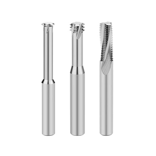 10-teiliger Einzel-/Drei-/Vollgewindefräser aus Hartmetall, Einzelzahn, Dreizahn, Vollgewinde, CNC-Bearbeitungszentrum, Aluminiumfräser(10pc Single Uncoated,M20x2.5) von MULONGOR