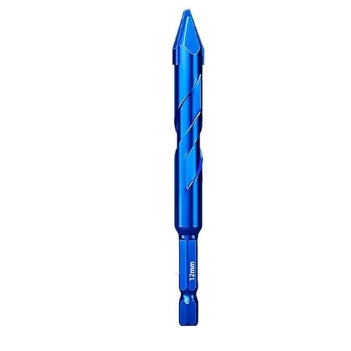 1PC Sechskantschaft Exzentrischer Bohrer Schiefer Kopf Exzentrischer Bohrer Härte Schiefer Kopf Exzentrischer Bohrer Mauerwerk Bit Glas/Ziegel(1pc 12mm) von MULONGOR