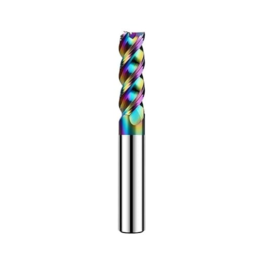 1pcR HRC60 3-Flöten DLC Bunte Beschichtung U-Nut Aluminium Fräser Wolfram Stahl Hartmetall CNC Maschinen Schaftfräser Werkzeuge(D20x45xD20x100L) von MULONGOR