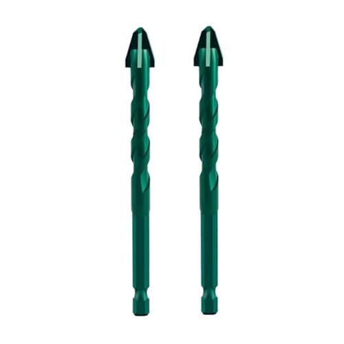 2/4 STÜCKE 6 mm, 8 mm, 10 mm, 12 mm Ziegelbohrer Betonbohrer Schräganschlussdesign Sauberes Lochbohren Elektrotauchlackbeschichtung(6mm) von MULONGOR