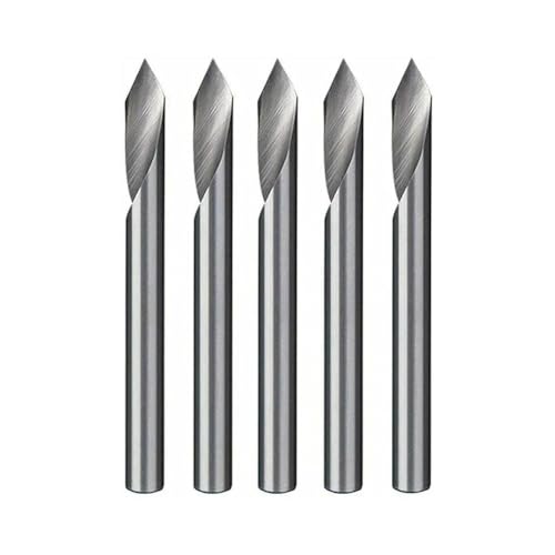 5 Stücke 1/8 20 Grad Einzelflöte Wolframstahl Fräser Bit V-Nut Gravurwerkzeug Flachboden CNC Spiralfräser 5 Stücke 1/8 20 Grad Einzelflöte Wolframstahl Fräser Bit V-Nut Gravurwerkzeug Flachboden CNC Spiralfräser von MULONGOR