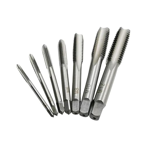 7 Stück HSS M3 M4 M5 M6 M8 M10 M12 Gerade genutete Gewindebohrer Metrischer Handgewindebohrer 7 Stück HSS M3 M4 M5 M6 M8 M10 M12 Gerade genutete Gewindebohrer Metrischer Handgewindebohrer von MULONGOR
