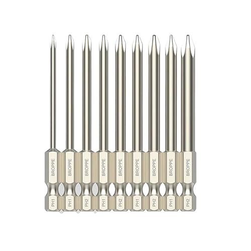 9/13 Stück magnetische Phillips-Schraubendreher-Bits for elektrische Schraubendreher, 1/4 Zoll Sechskantschaft, S2-Stahllegierung, Kreuzschlitz-Schraubendreher-Bit, Elektroschrauber-Werkzeug(100mm-9Pc 9/13 Stück magnetische Phillips-Schraubendreher-Bits for elektrische Schraubendreher, 1/4 Zoll Sechskantschaft, S2-Stahllegierung, Kreuzschlitz-Schraubendreher-Bit, Elektroschrauber-Werkzeug(100mm-9Pc von MULONGOR