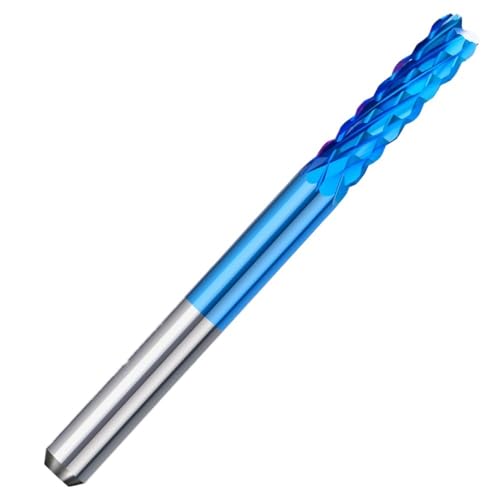 PCB-Fräser, 10 Stück, 3,175 Schaft, 0,4–3,175 mm, Nano-blau beschichtete CNC-Schaftfräser, Hartmetall-Fräser, CNC-Fräser(10pcs 0.6mm) von MULONGOR