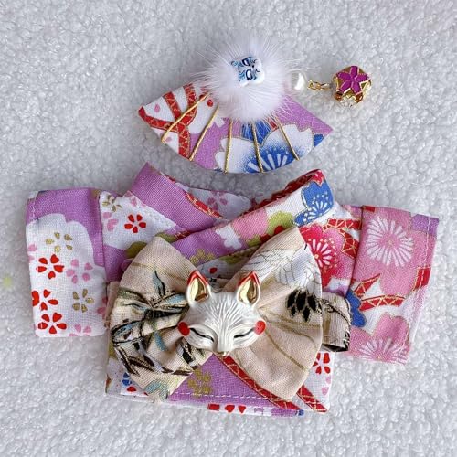 Kleidung für Labubu, bunte Kimono-Kleidungssets, geeignet für 17 cm La-Bubo-Puppenkleidungszubehör (nur Kleidung, keine Puppe), niedliches Anzugkleidung, stilvolle Mode für den Urlaub (B) von MUMQAQ