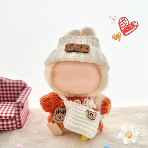 Kleidung für Labubu (KEINE Puppe) - Exquisite Luxus-Designer-Accessoires Kleidung für Labubu, 3-teiliges Set, Hutkleidung für 17 cm große Labubu-Accessoires, kreative Geschenke für Fans von Jungen und von MUMQAQ