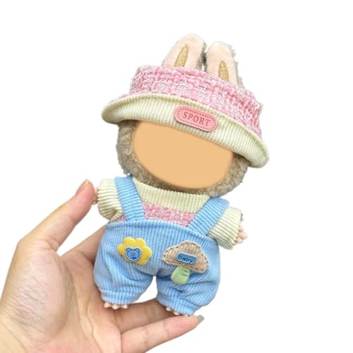 Kleidung für Labubu (keine Puppe) – Exquisite Luxus-Designer-Accessoires Kleidung für Labubu, verstellbare Kawaii-Outfits für 17 cm Sammlerstücke, stilvolle Mode für Feiertage (blau) von MUMQAQ