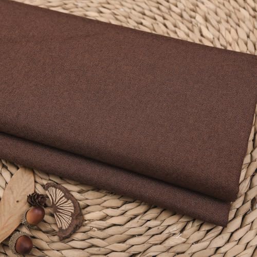 Leinenstoff, einfarbig, Polsterstoff zum Nähen, Basteln, Quilten, Sofabezug, Tischdecke, Vorhang, Stoffherstellung, 100 x 150 cm, Braun 2 Leinenstoff, einfarbig, Polsterstoff zum Nähen, Basteln, Quilten, Sofabezug, Tischdecke, Vorhang, Stoffherstellung, 100 x 150 cm, Braun 2 von MUMUXIAO