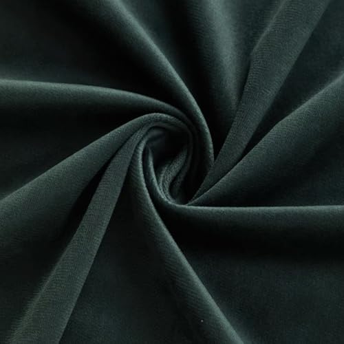 Luxuriöser Samtstoff, Meterware, weiches Plüschmaterial, 150 cm breit, Polster-Polyesterstoff für DIY, Basteln, Nähen, Stoffkleiderherstellung (grüne Olivgrün) von MUMUXIAO