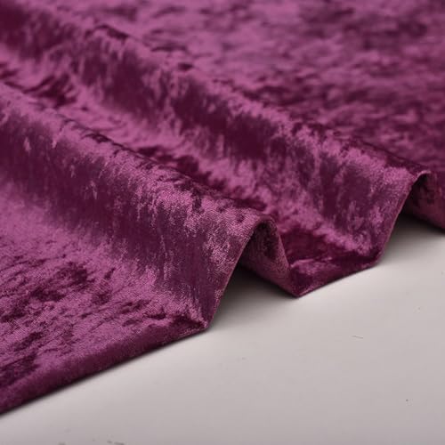 Pannesamtstoff, Meterware, 100 x 150 cm, luxuriöses Stretch-Samtmaterial, glänzender Polsterstoff für DIY Nähen/Bekleidung/Kostüm/Basteln (Rosarot) von MUMUXIAO