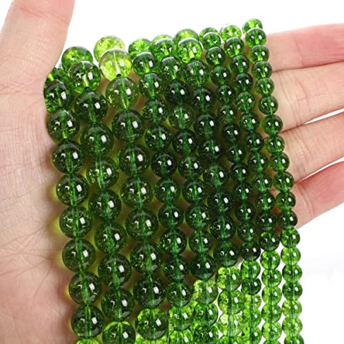 Natural Stone Beads Tiger Eye Agates Jades Quartzs Garnet Round Loose Beads for Jewelry Making DIY Bracelets 4-12MM-Green Agate,6mm 60-62pcs von MUNACRAFT