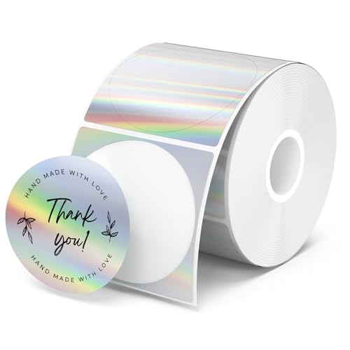 MUNBYN 50x50mm Laser Thermo-Etiketten 400 Stück runde Etiketten Selbstklebend bedruckbare Thermo-Aufkleber für Logo Preis Adresse Danke Aufkleber wasserfeste personalisierte MUNBYN 50x50mm Laser Thermo-Etiketten 400 Stück runde Etiketten Selbstklebend bedruckbare Thermo-Aufkleber für Logo Preis Adresse Danke Aufkleber wasserfeste personalisierte von MUNBYN