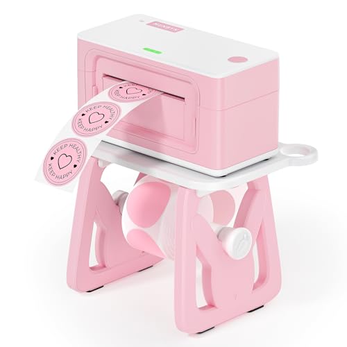 MUNBYN Etikettenhalter und Label Rollenhalter Ideal für Desktop-Thermoetikettendrucker und DHL Etikettendrucker ITPP941 & ITPP129 & ITPP130 & P44S, Rosa MUNBYN Etikettenhalter und Label Rollenhalter Ideal für Desktop-Thermoetikettendrucker und DHL Etikettendrucker ITPP941 & ITPP129 & ITPP130 & P44S, Rosa von MUNBYN