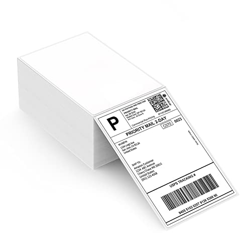 MUNBYN Versandaufkleber 4×6 DHL Etiketten (500 Stück 10.2 x 15.2 cm) Thermopapier Versandetiketten für Labeldrucker 4XL Wasserfester Etiketten Papier, BPA/BPS-frei von MUNBYN