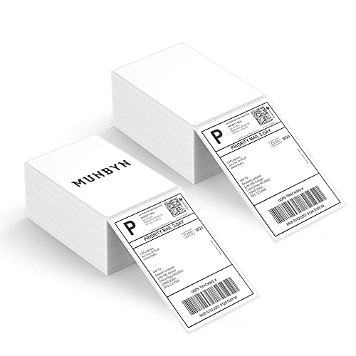 MUNBYN Versandaufkleber 4×6 DHL Etiketten (1000 Stück 10.2 x 15.2 cm) Thermopapier Versandetiketten für Labeldrucker 4XL Wasserfester Etiketten Papier, BPA/BPS-frei von MUNBYN