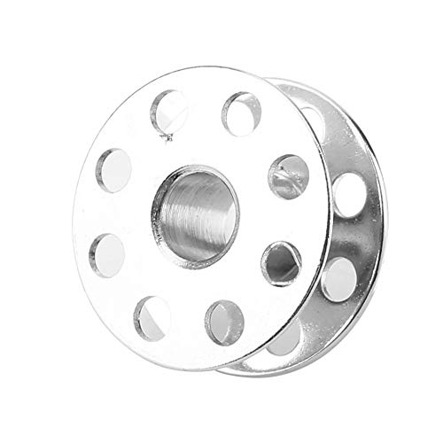 MUNEFE 100pcs Metal Bobbin, Sewing Bobbin, Sewing Machine, Suitable for Universal Industrial Sewing Machines (270010 Iron bobbin with holes) von MUNEFE