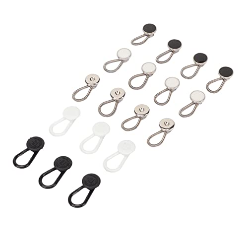 Munefe 18pcs elastischer Kragen Extender, Hals Extender, stänger für Jeans für Herrenhemdhosen Kleid von MUNEFE