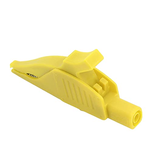 Munefe Alligator Elektrischer Clip, Testsonde Isolierte Alligator -Krokodil -Clip -Klemmen, Alligator -Clip -Adapter -Extender für die Autobatterie (Gelb) von MUNEFE