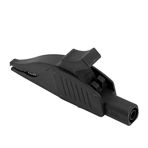 Munefe Alligator Elektrischer Clip, Testsonde Isolierte Alligator -Krokodil -Clip -Klemmen, Alligator -Clip -Adapter -Extender für die Autobatterie (Schwarz) von MUNEFE