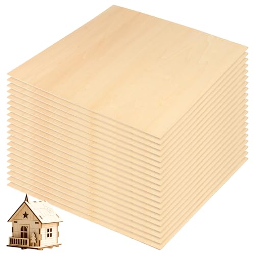 MUNGHOK 20 Stück 300 x 300 x 2mm Holzplatte zum Basteln, Quadratisch Lindenholz Sperrholzplatten, Bastelholz Platten Holzplatten für Malerei, DIY Modell, Handwerk MUNGHOK 20 Stück 300 x 300 x 2mm Holzplatte zum Basteln, Quadratisch Lindenholz Sperrholzplatten, Bastelholz Platten Holzplatten für Malerei, DIY Modell, Handwerk von MUNGHOK