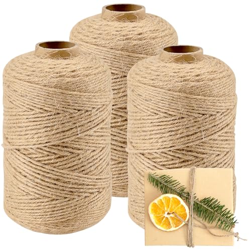 MUNGHOK 3 Stück 500m Juteschnur 2mm, Jute Kordel Jutegarn Juteseil, Jute Twine, Garten Kordel Jute Paketschnur Bastelschnur für DIY Haushalt Kunsthandwerk Gartenarbeit Dekoration Foto hängen MUNGHOK 3 Stück 500m Juteschnur 2mm, Jute Kordel Jutegarn Juteseil, Jute Twine, Garten Kordel Jute Paketschnur Bastelschnur für DIY Haushalt Kunsthandwerk Gartenarbeit Dekoration Foto hängen von MUNGHOK