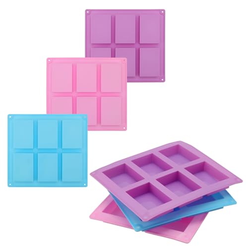 MUNGHOK 6 Stück 6-Cavity Seifenform Silikon, Rechteckige Silikonformen Seife Hausgemachte Seifenformen Soap Mold für DIY, Backen, Biscuit, Handwerk, Schokolade MUNGHOK 6 Stück 6-Cavity Seifenform Silikon, Rechteckige Silikonformen Seife Hausgemachte Seifenformen Soap Mold für DIY, Backen, Biscuit, Handwerk, Schokolade von MUNGHOK