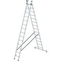 MUNK Stehleiter beidseitig silber 2x 14 Sprossen von MUNK