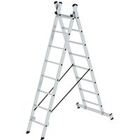 MUNK Stehleiter beidseitig silber 2x 8 Sprossen von MUNK