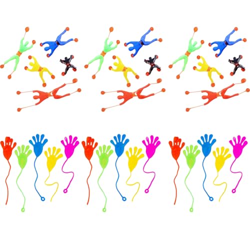 MUNSKT 15 Sticky Hands und 15 Wall Climb Toys, viskoelastisches Spielzeug für Party, Kindergeburtstagsgeschenk, Partygeschenk, Klassenbelohnung, zufällige Farbe MUNSKT 15 Sticky Hands und 15 Wall Climb Toys, viskoelastisches Spielzeug für Party, Kindergeburtstagsgeschenk, Partygeschenk, Klassenbelohnung, zufällige Farbe von MUNSKT