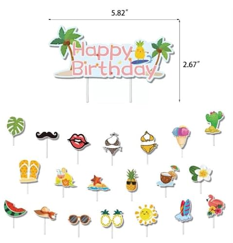 MUNSKT Dekoration für Geburtstag, Kuchen, Dekorationsset mit Wimpel, Obst, Top, Cupcake, Wassermelone, Ananas, für Party, Jungen, Mädchen, Happy Birthday-Deko, Kuchen MUNSKT Dekoration für Geburtstag, Kuchen, Dekorationsset mit Wimpel, Obst, Top, Cupcake, Wassermelone, Ananas, für Party, Jungen, Mädchen, Happy Birthday-Deko, Kuchen von MUNSKT