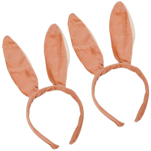 MUNSKT Hasenohren Ostern, niedliche simulierte Tierohren, 2 Stück Hasenohren Stirnband, Party Halloween Karneval Zubehör von MUNSKT