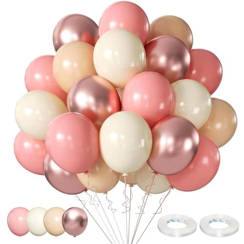 MUNSKT Retro Blush Pink Luftballons, 60 Packungen 30,5 cm Altrosa Metallic Chrom Rose Gold Weiß Sand Nude Ballon für Braut Baby Shower Mädchen Boho Geburtstag Hochzeit Dekorationen Supplies MUNSKT Retro Blush Pink Luftballons, 60 Packungen 30,5 cm Altrosa Metallic Chrom Rose Gold Weiß Sand Nude Ballon für Braut Baby Shower Mädchen Boho Geburtstag Hochzeit Dekorationen Supplies von MUNSKT