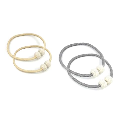 MUNTE Magnete für Vorhänge, 4 Stück Raffhalter für Gardinen, Gardinen Raffhalter, Vorhangbinder, für Befestigung von Schlafzimmer, Büro, Badezimmervorhängen, Grau und Beige MUNTE Magnete für Vorhänge, 4 Stück Raffhalter für Gardinen, Gardinen Raffhalter, Vorhangbinder, für Befestigung von Schlafzimmer, Büro, Badezimmervorhängen, Grau und Beige von MUNTEA