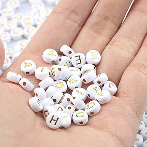 4*7mm gemischter Buchstabe Bunte Acrylperlen Runde flache Alphabet Abstandsperlen für Handschmuckherstellung Diy Armband Halskette-4x7mm Gold, 100 Stück 4*7mm gemischter Buchstabe Bunte Acrylperlen Runde flache Alphabet Abstandsperlen für Handschmuckherstellung Diy Armband Halskette-4x7mm Gold, 100 Stück von MUPUKKR