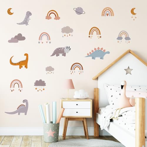 MURISE Wandtattoo Kinderzimmer, Wandaufkleber Regenbogen und Jura-Dinosaurier, Wandtattoo Babyzimmer Mädchen Junge, Wandsticker Wanddeko für Kinder MURISE Wandtattoo Kinderzimmer, Wandaufkleber Regenbogen und Jura-Dinosaurier, Wandtattoo Babyzimmer Mädchen Junge, Wandsticker Wanddeko für Kinder von MURISE